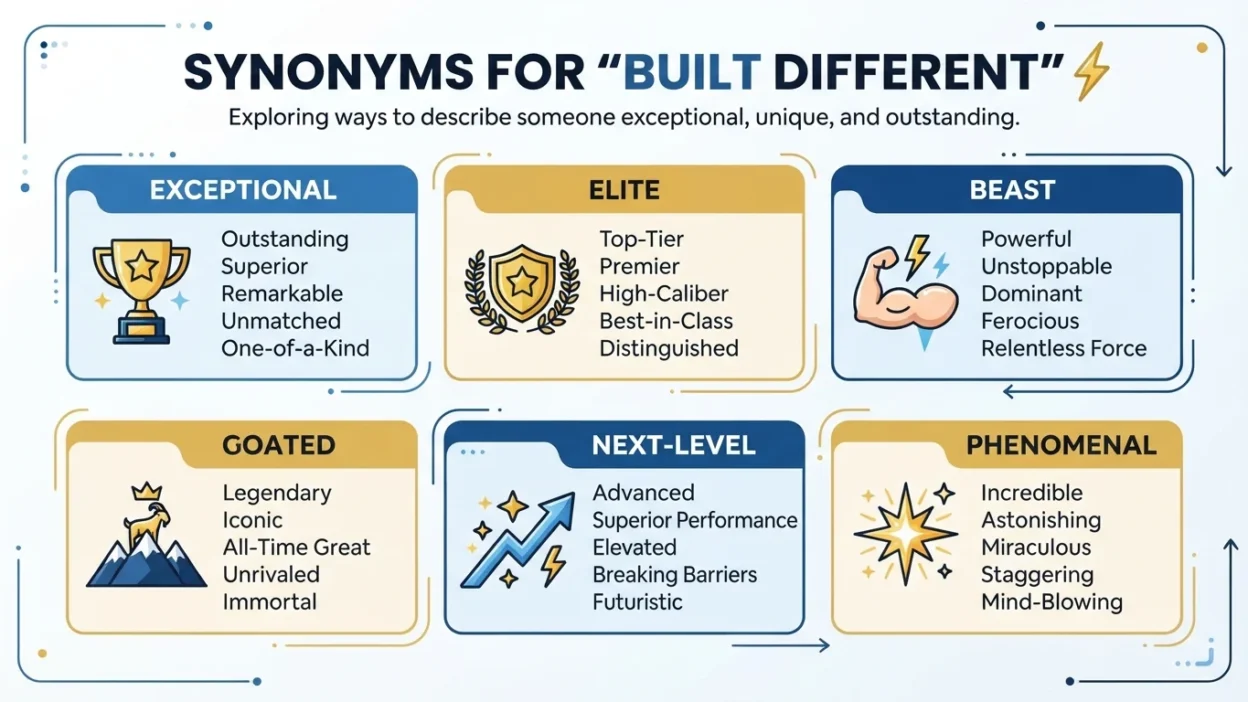 Synonyms of Built Different