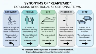 Synonyms of Rearward