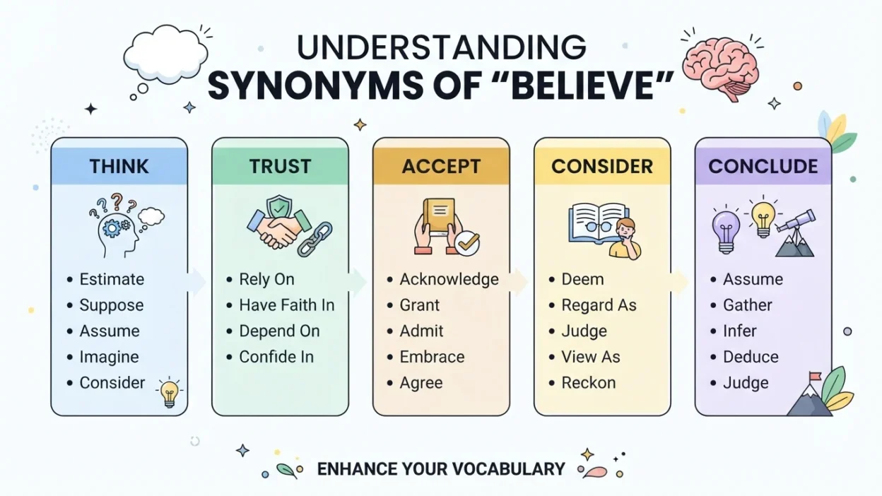 Synonyms of Believe