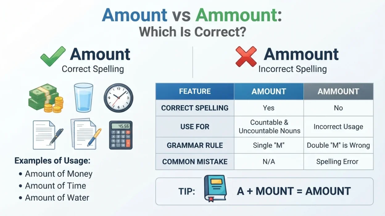 Amount vs Ammount