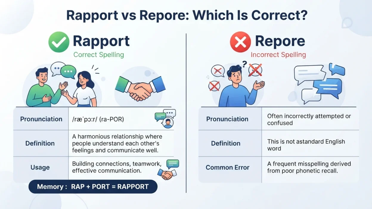 Repore vs Rapport