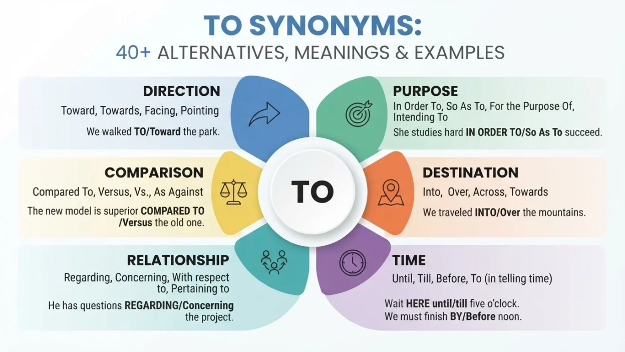 “To” Synonyms