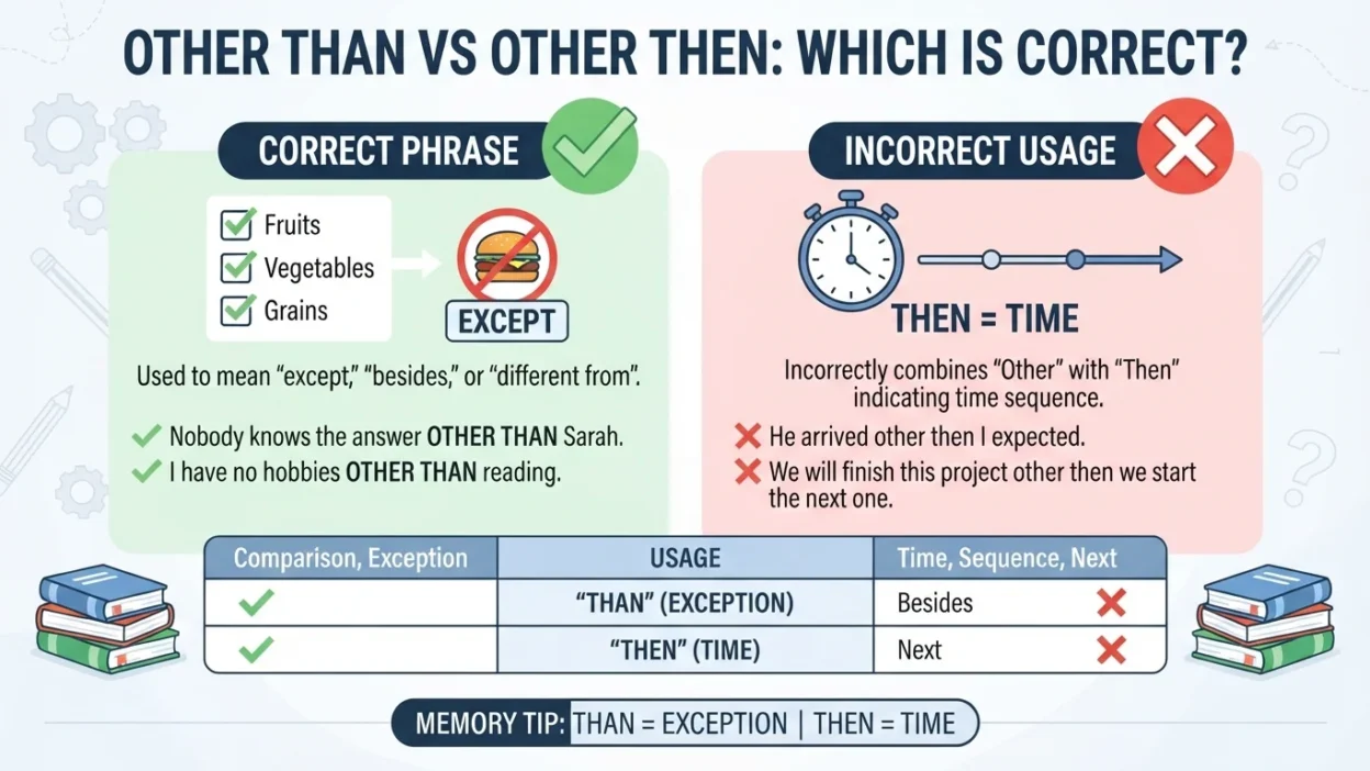 Other Than or Other ThenOther Than or Other Then