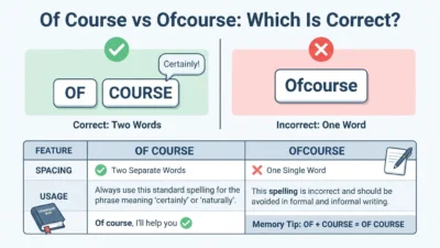 Of Course vs Ofcourse