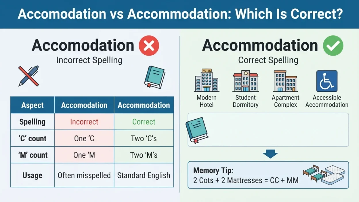 Accomodation vs Accommodation
