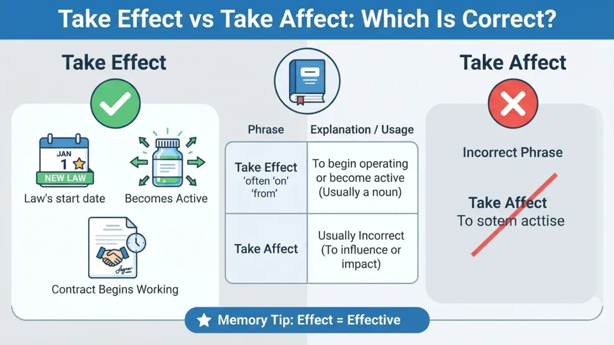 Take Effect or Take Affect