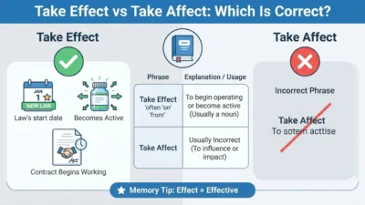 Take Effect or Take Affect