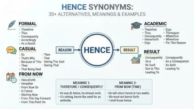 Hence Synonyms