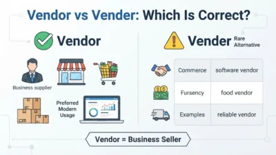 Vendor vs Vender