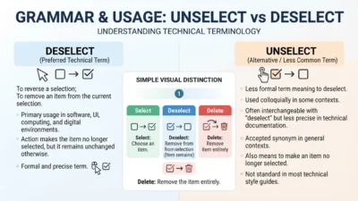 Unselect vs Deselect