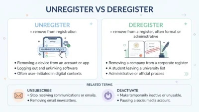 Unregister vs Deregister