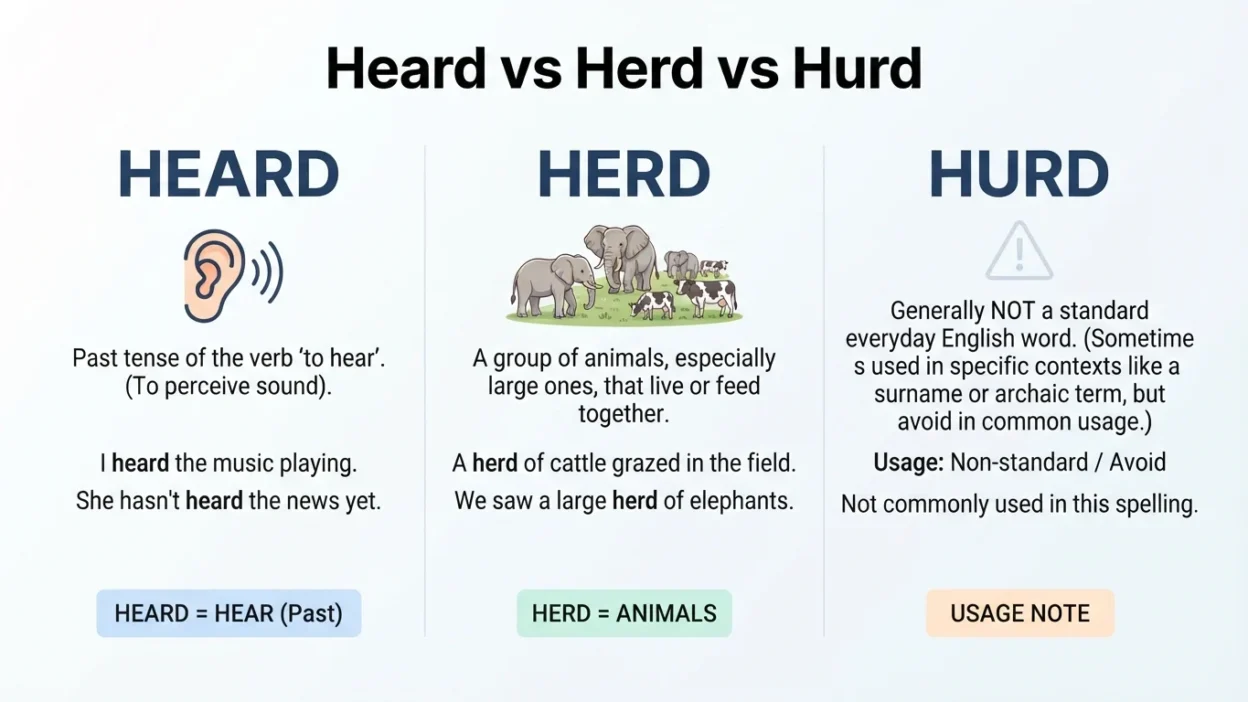 Heard vs Herd vs Hurd