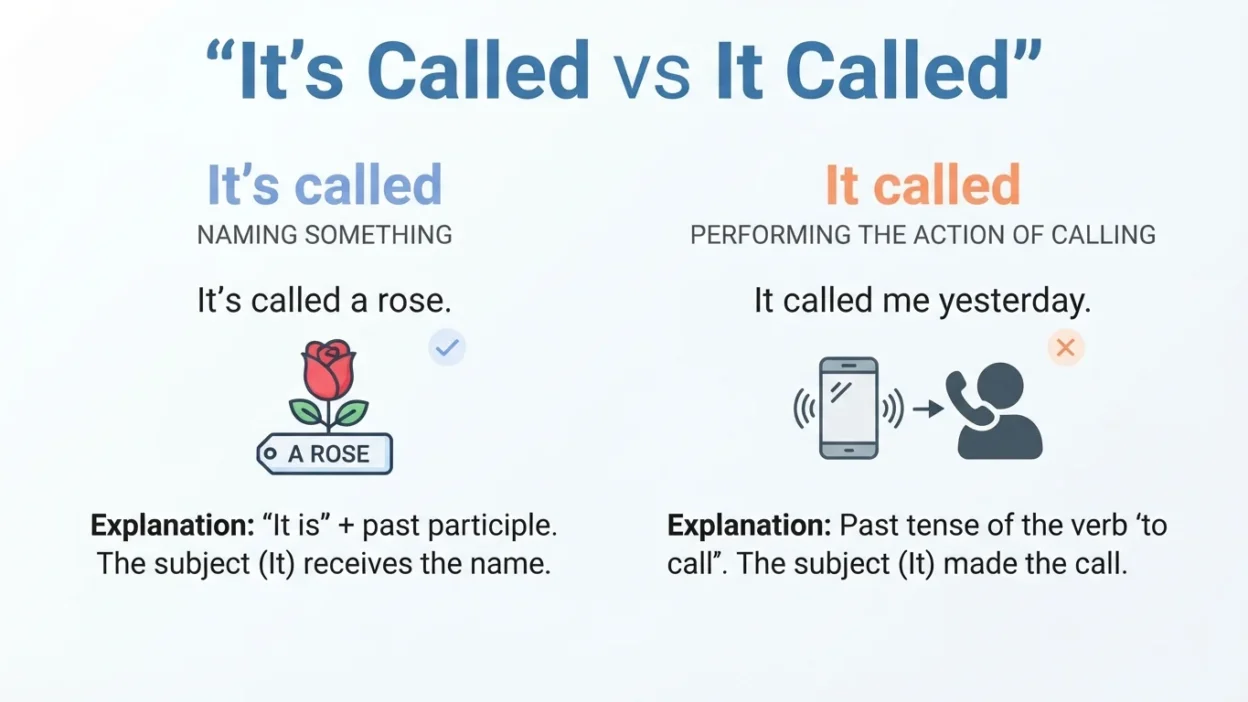 It’s Called vs It Called