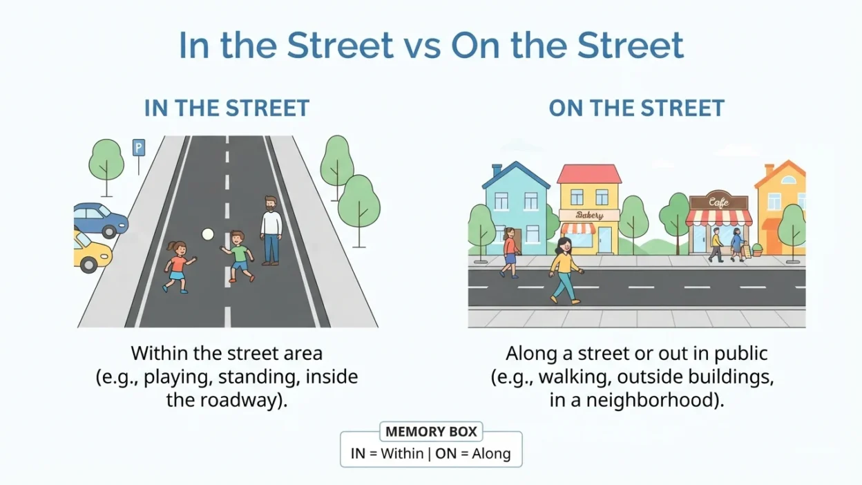 In the Street or On the Street
