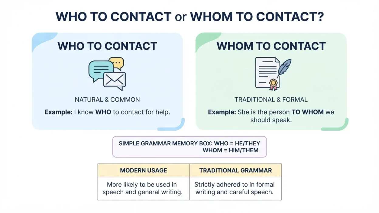 Who to Contact or Whom to Contact