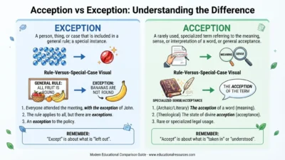 Acception vs Exception