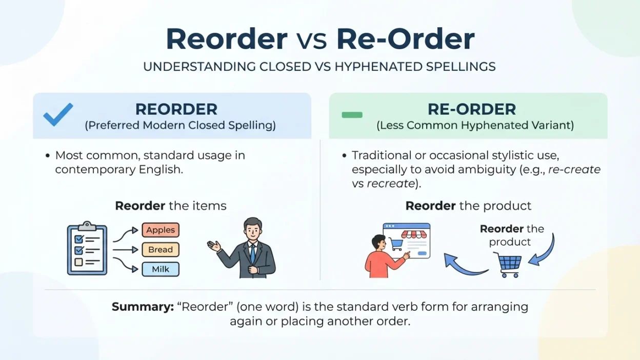 Reorder vs Re-Order