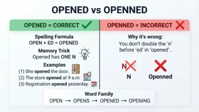 Opened vs Openned