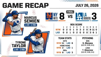 Mets vs Dodgers Match Player Stats