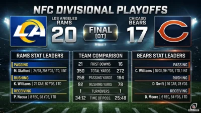 Los Angeles Rams vs Chicago Bears Match Player Stats