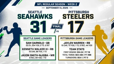 Seahawks vs Steelers Match Player Stats