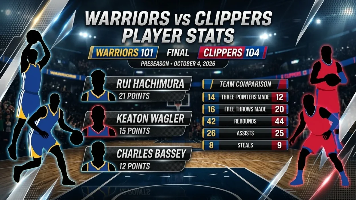 la clippers vs golden state warriors match player stats